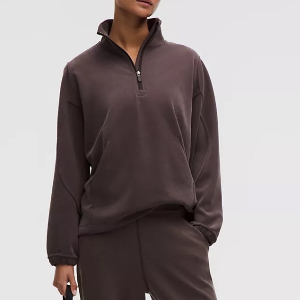 Lululemon Softstreme Long Half Zip Sequoia Pullover Size M - Picture 2 of 15